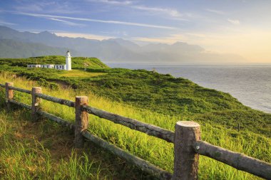 Tarihsel Bitoujiao deniz feneri Ruifang bölgesinde, yeni Taipei, Tayvan.