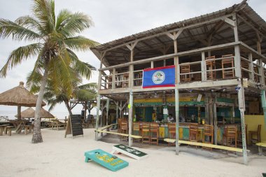 San Pedro, Belize bir ahşap ev ile güzel tropikal yer fotoğrafı