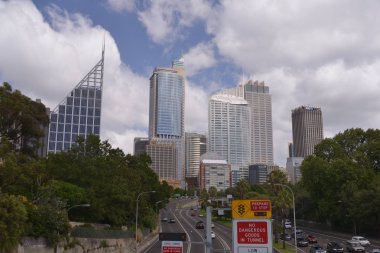 Sydney cadde görünümü güneşli gün 