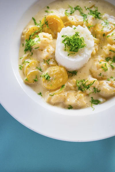 Close Photo Chinese Tasty Soup White Bowl — Stock Photo, Image