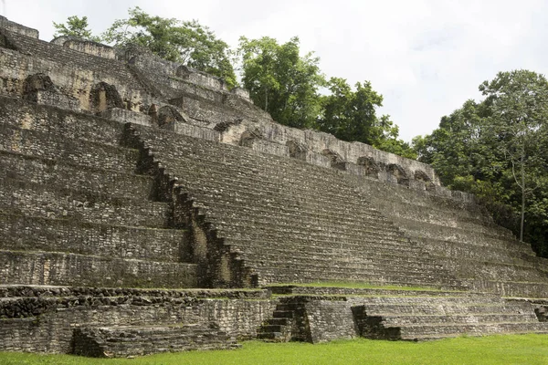 Caracol Mayan Ruins Sunny Day — Stock Photo, Image