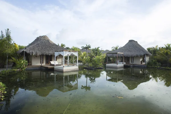 Zdjęcia Piękne Domki Tropikalnych Miejscu Secreto Resort San Pedro Belize — Zdjęcie stockowe