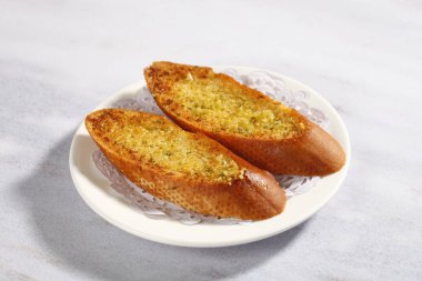 lezzetli sarımsaklı ekmek, yakından görmek 