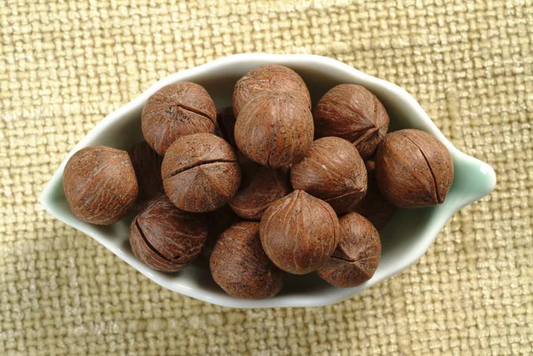 Foto Cerca Frutos Secos Tazón —  Fotos de Stock