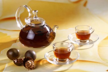 luo han guo tea, close-up view  clipart