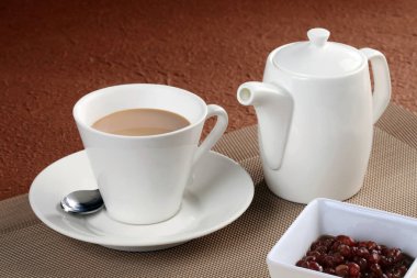 lezzetli sıcak çikolata, yakın çekim görünümü 