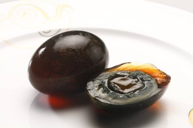 Yüzyıl yumurta, Çin Mutfağı kavramı closeup