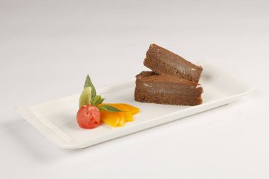 lezzetli çikolatalı kek, yakından görmek 