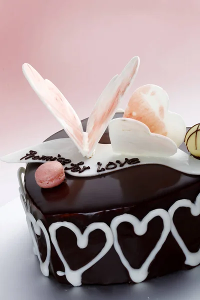 Tasty Chocolate Cake Close View — Stock Photo, Image