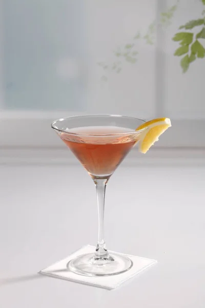 Cocktail Martini Verre Vue Rapprochée — Photo