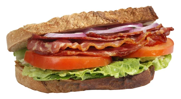 Primer Plano Del Sándwich Carne Con Verduras Frescas — Foto de Stock