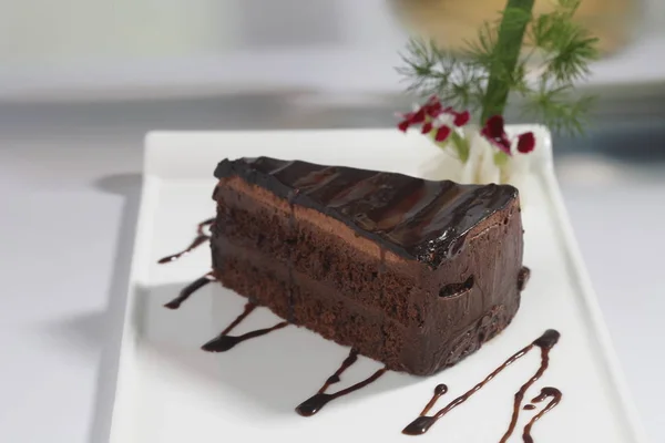 Смачний Шоколадний Торт Крупним Планом — стокове фото