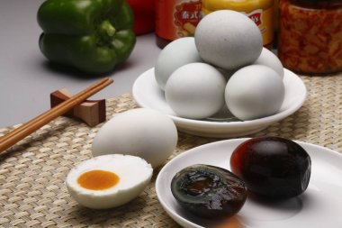 Yüzyıl yumurta, Çin Mutfağı kavramı closeup
