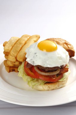 yumurta, yakından görmek ile lezzetli burger 