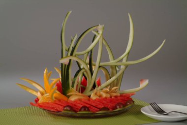 meyve tabağı tablo, yakından görmek