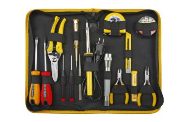 Beyaz arka plan üzerinde izole araç kiti 