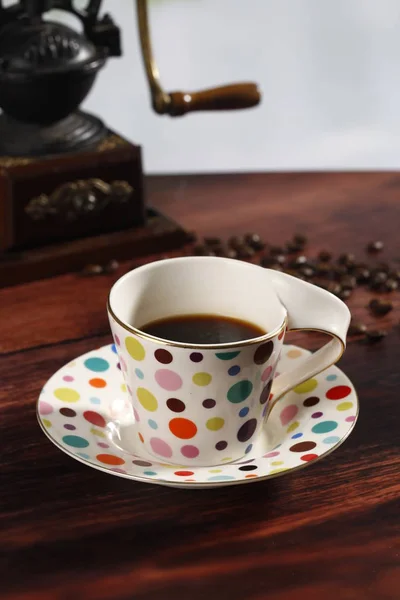 Espresso Kaffee Der Tasse Nahsicht — Stockfoto