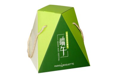 Closeup Paketli Çin yemeği. Tatil hediye seti. Özel yerel ürünler