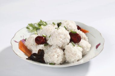 yapışkan pirinç topları, yakından görmek 