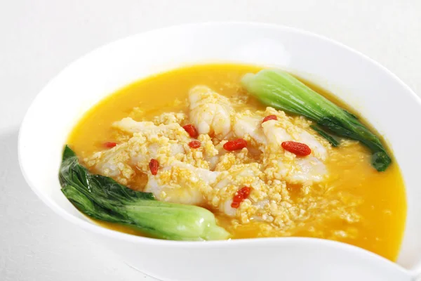 Крупним Планом Традиційного Китайський Суп Кухонному Столі — стокове фото