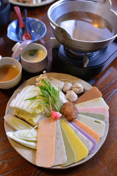 Ingredientes Para Sopa Asiática Sobre Mesa — Foto de Stock