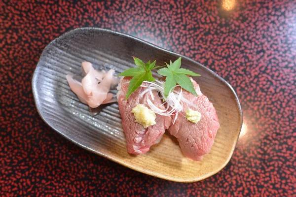 Nahaufnahme Von Asiatischem Essen Auf Dem Tisch — Stockfoto