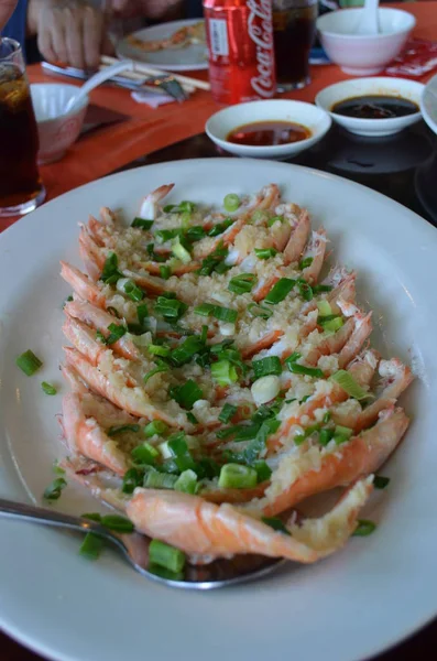 Mariscos Con Salsas Bebidas — Foto de Stock