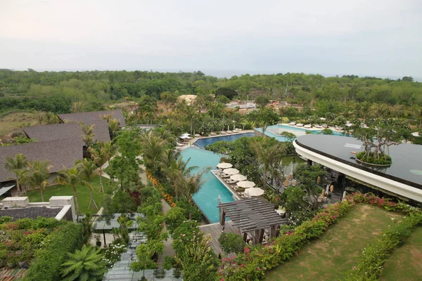 Landscape view from unique rooftop bar, Bali