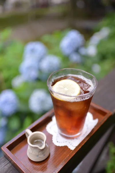Close Cup Tea Table — Stock Photo, Image