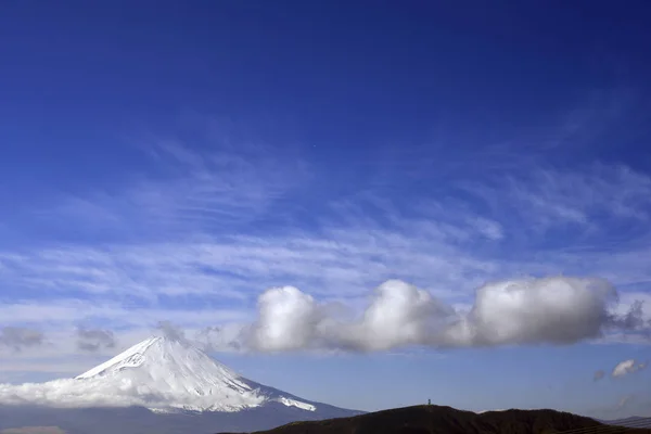 Montanha Fuji Coberto Com Neve — Fotografia de Stock