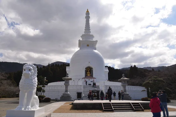 Azjatycka Pagoda Turystami Japonii — Zdjęcie stockowe