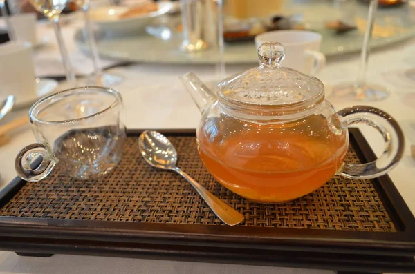 Tea Set Served Table — Stock Photo, Image