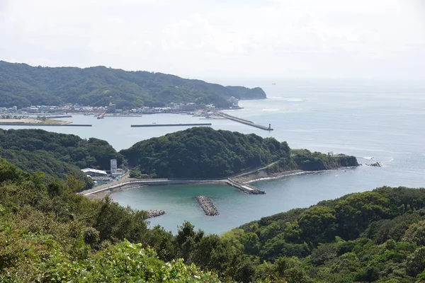 Vue Aérienne Île Verte Dans Mer — Photo