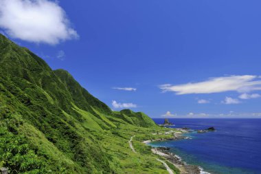 Side shot of the coast in Lanyu island