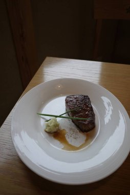 High angle shot of the beef