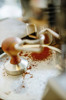 Kahve yakın çekim görüntüsü oluşturuluyor