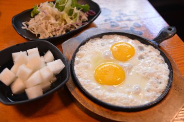 High angle shot of the delicious food