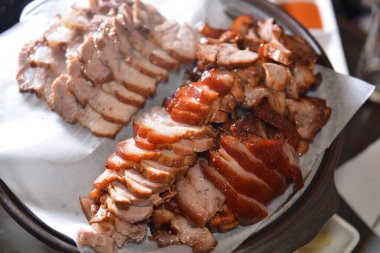 Lezzetli etin yüksek açılı görüntüsü