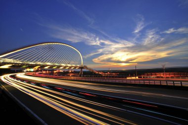 The traffic light rail of the Harp Bridge Hsinchu