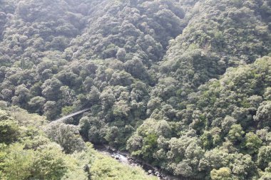 Dağ manzarasının yüksek açılı çekimi