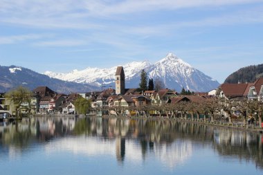 Interlaken 'in huzurlu manzarası