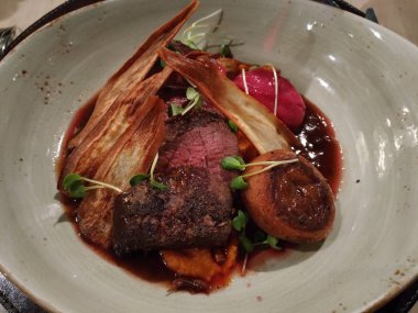 Norveç 'te geleneksel mutfağın yüksek açılı çekimi