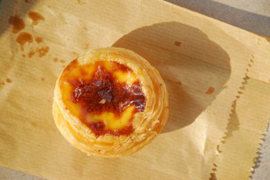 Yumurtalı tart yakın plan görünümü