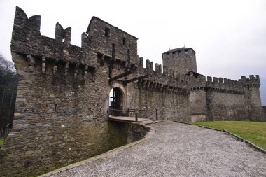 Montebello Castle Bellinzona, Switzerland. clipart