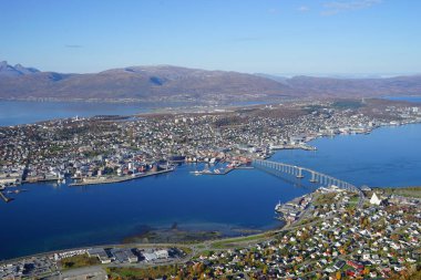 High angle shot of the landscape in Fjellstua