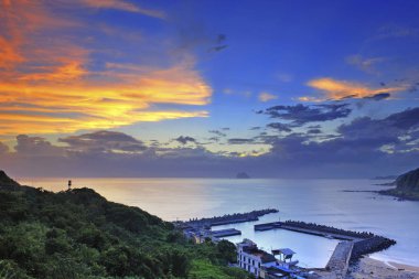 Ao-ti Balık Limanı 'nın yüksek açılı görüntüsü