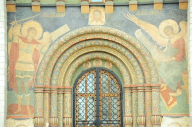 Inside of the wall painting in Assumption Cathedral Moscow Kremlin