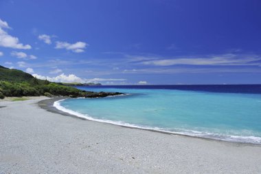 Scenic shot of Badai Bay Beach Lanyu island clipart