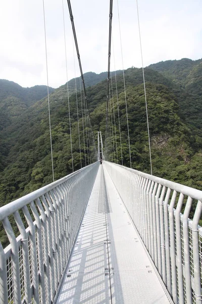 Teruha Suspension Bridge in Miyazaki City Japan — стокове фото