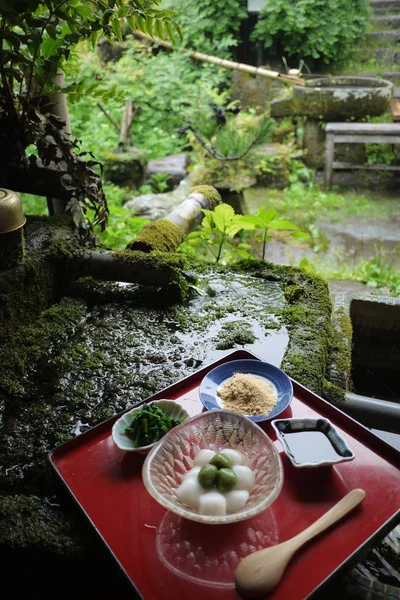 Στιγμιότυπο υψηλής γωνίας ιαπωνικού παραδοσιακού γλυκού — Φωτογραφία Αρχείου